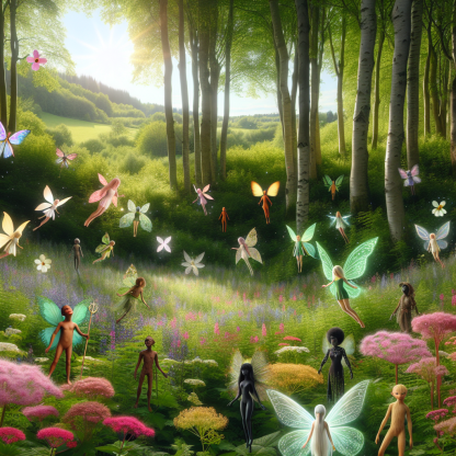 Whimsical Forest Fairies Painting Diamond Kit