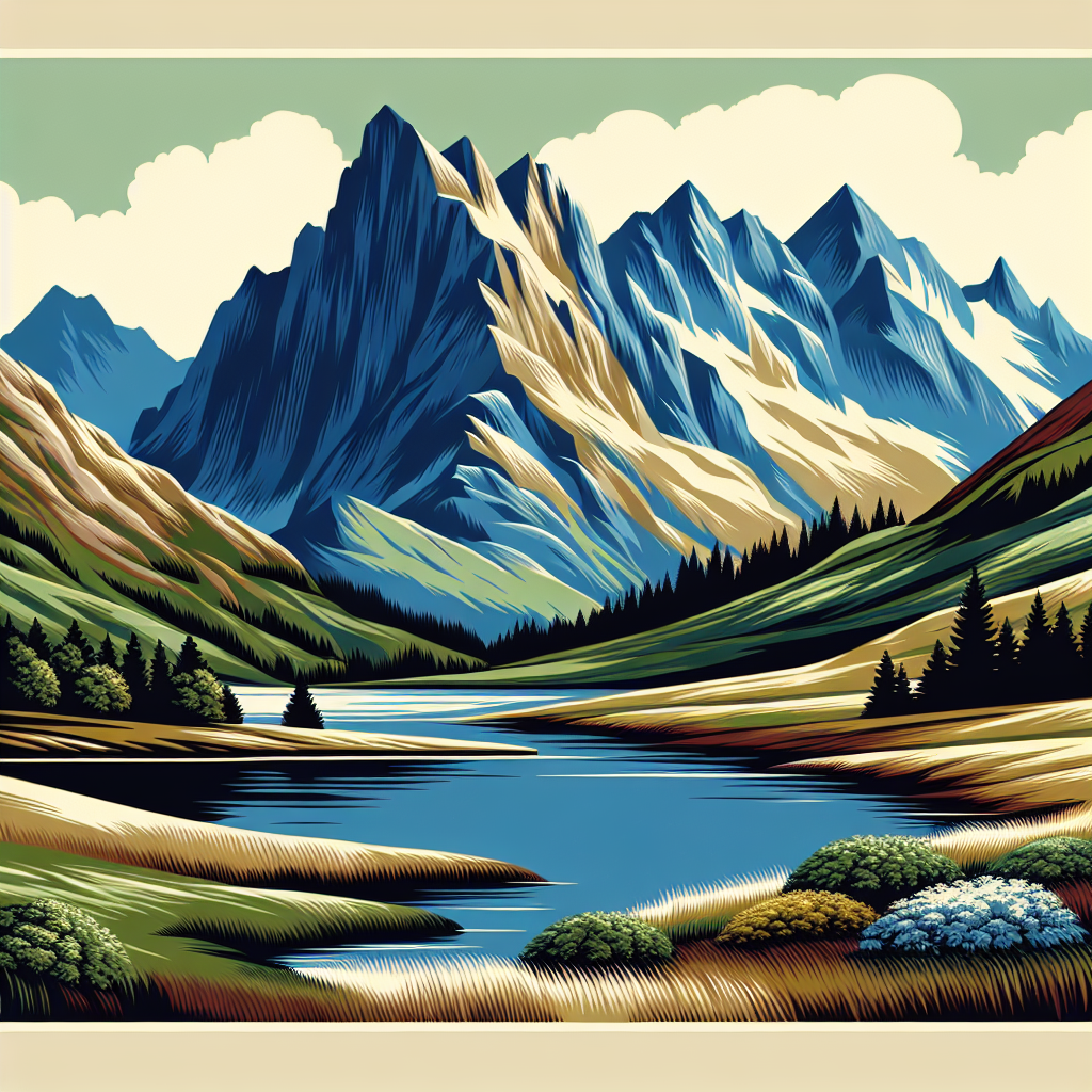 Charming Mountain Landscape Diamond Painting