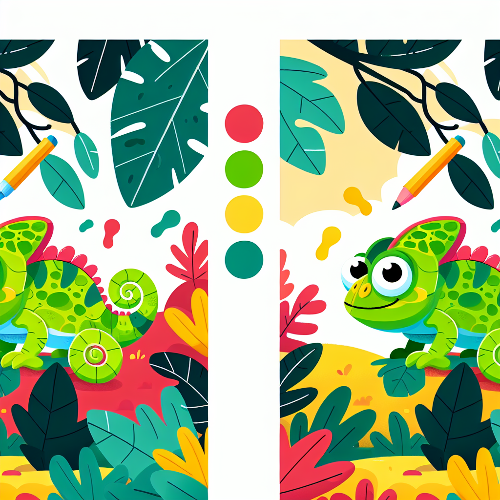 Cheerful Chameleon Chase Painting Diamond Kit