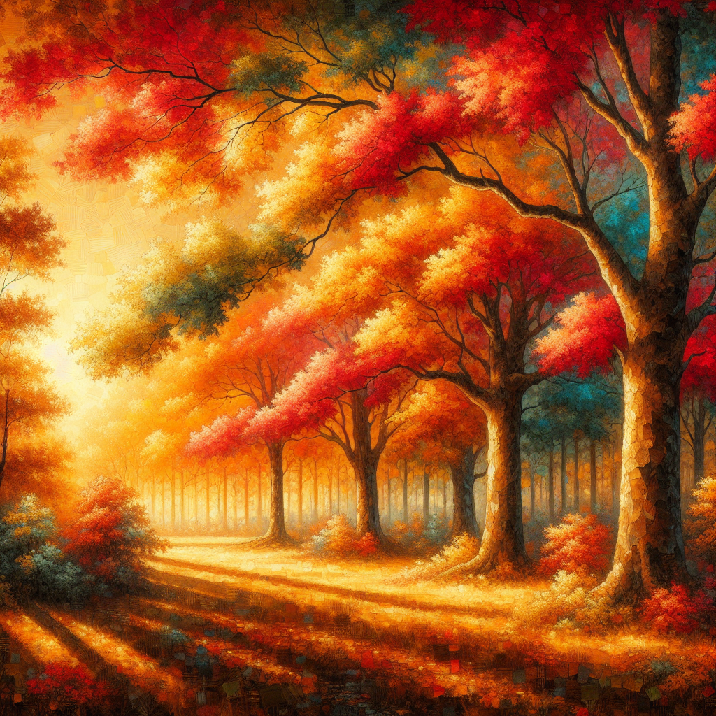 Radiant Autumn Landscape Diamond Painting