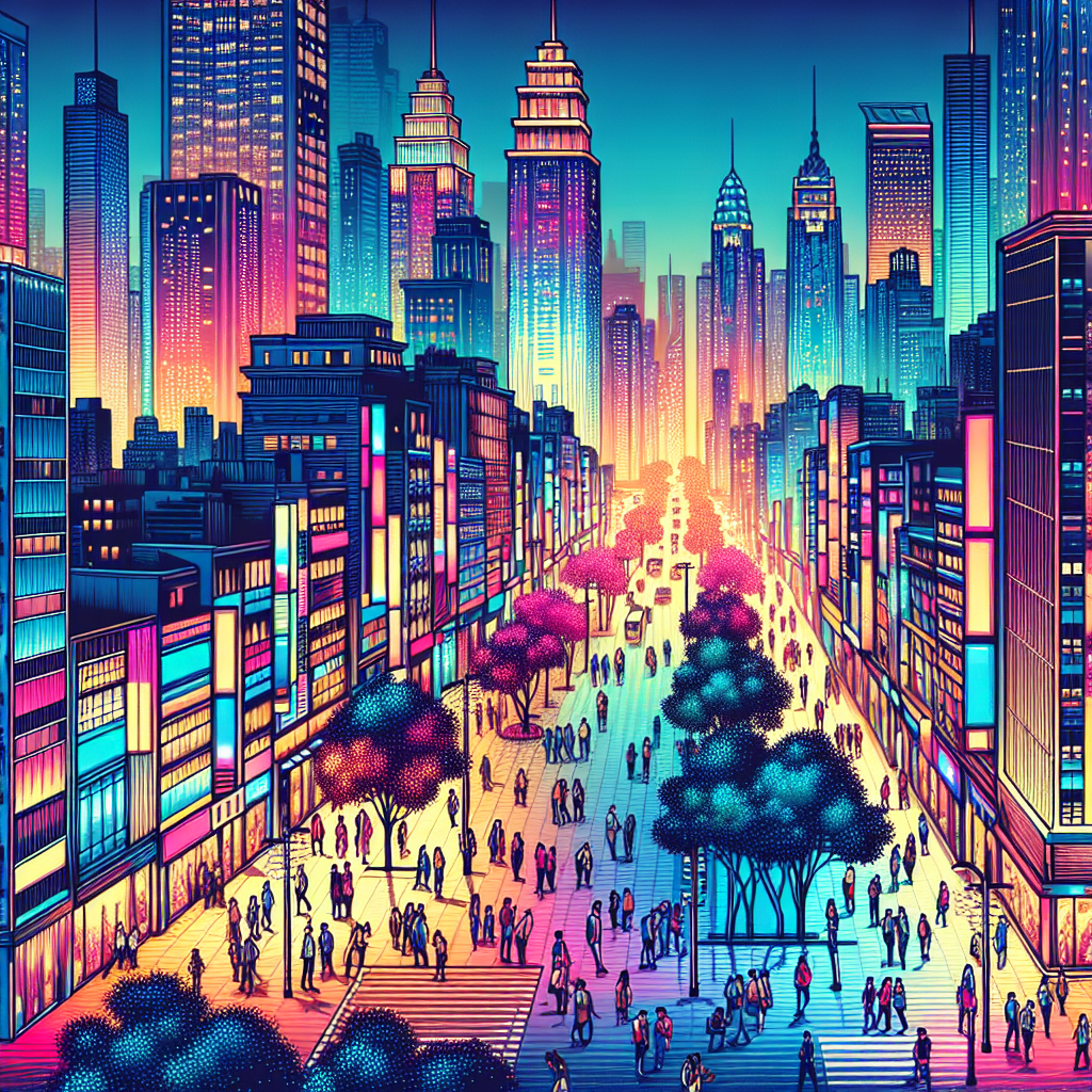 Vibrant Urban Nights Paint By Diamond