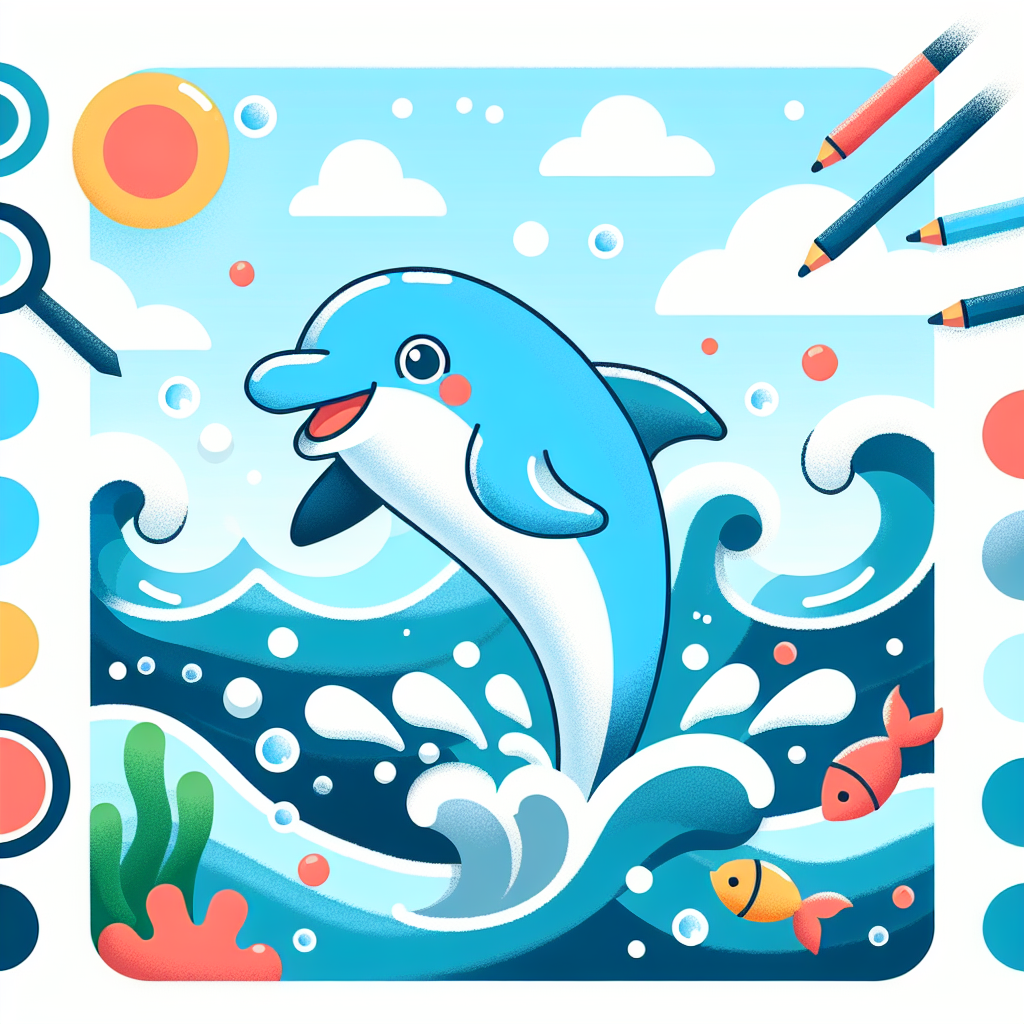 Delightful Dolphin's Ocean Play Diamond Painting