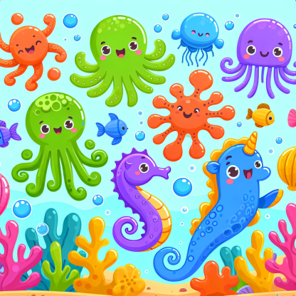 Exploring Underwater Friends Paint By Diamond