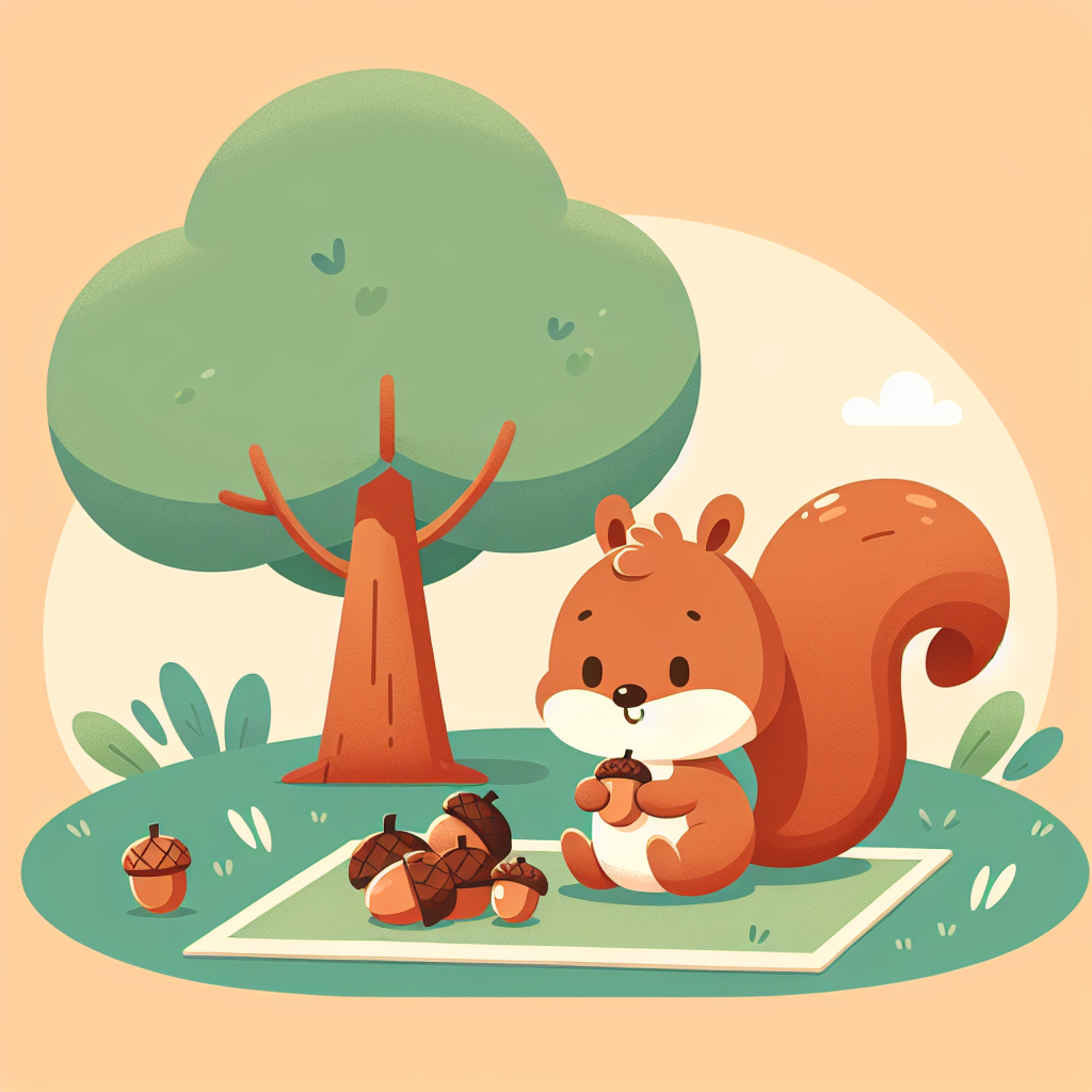 Squirrel's Nutty Picnic Painting Diamond Kit