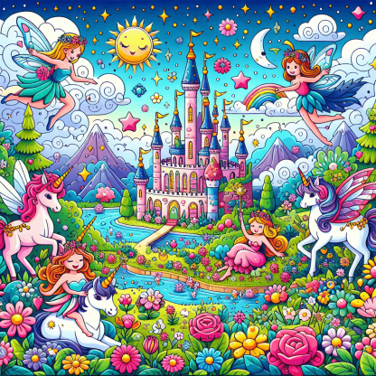 Magical Kingdom Adventures Paint By Color
