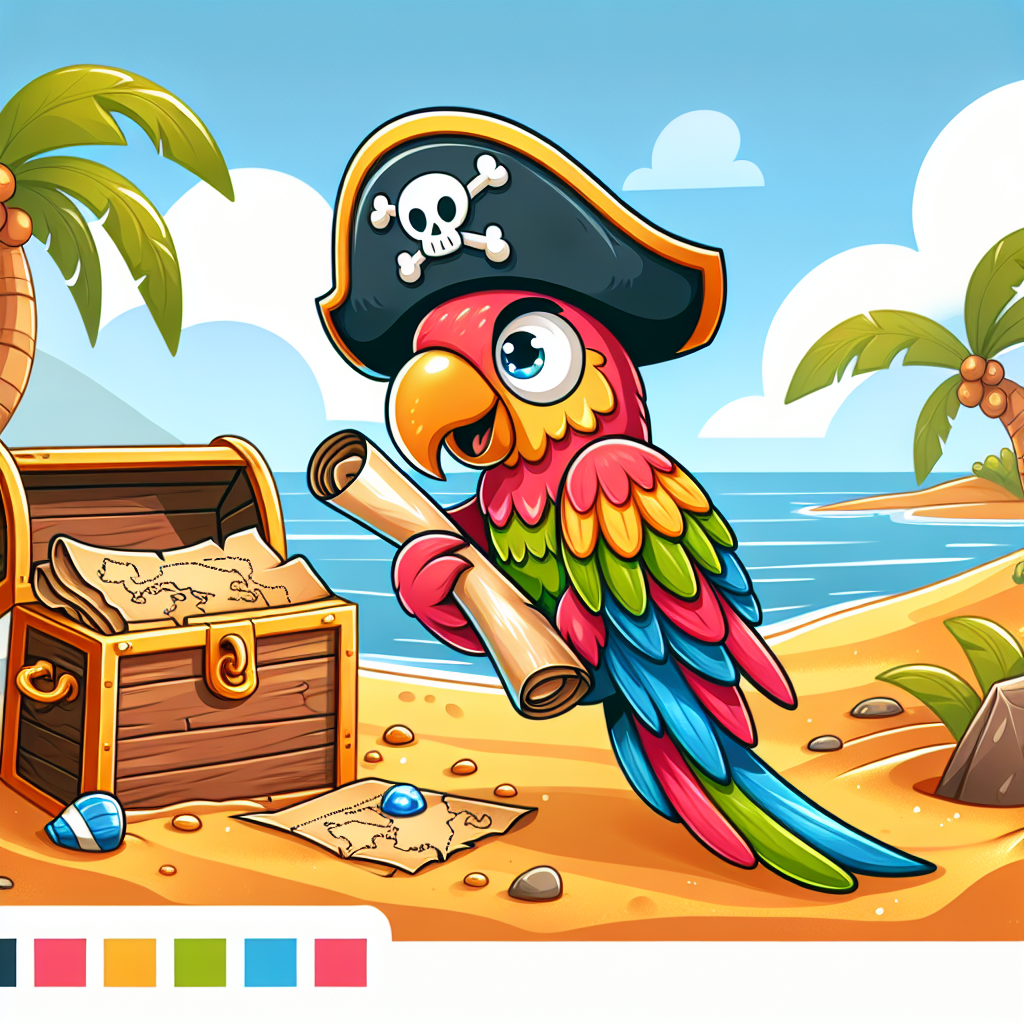 Pirate Parrot's Treasure Hunt Paint By Diamond
