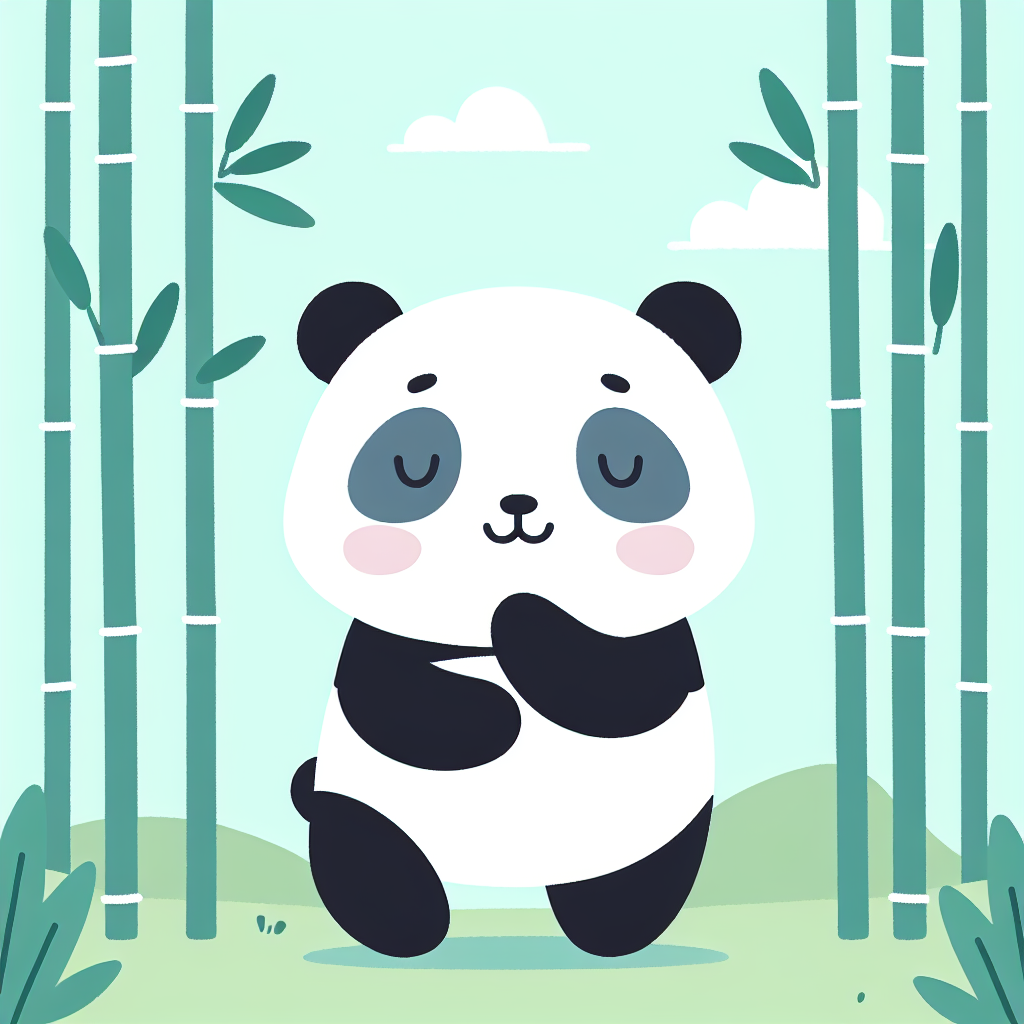 Gentle Panda Stroll Paint By Diamond