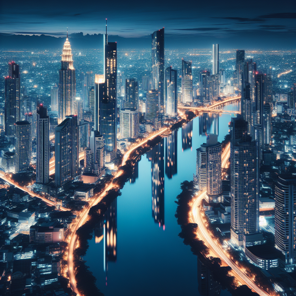 City Skyline At Night Paint By Diamonds Art