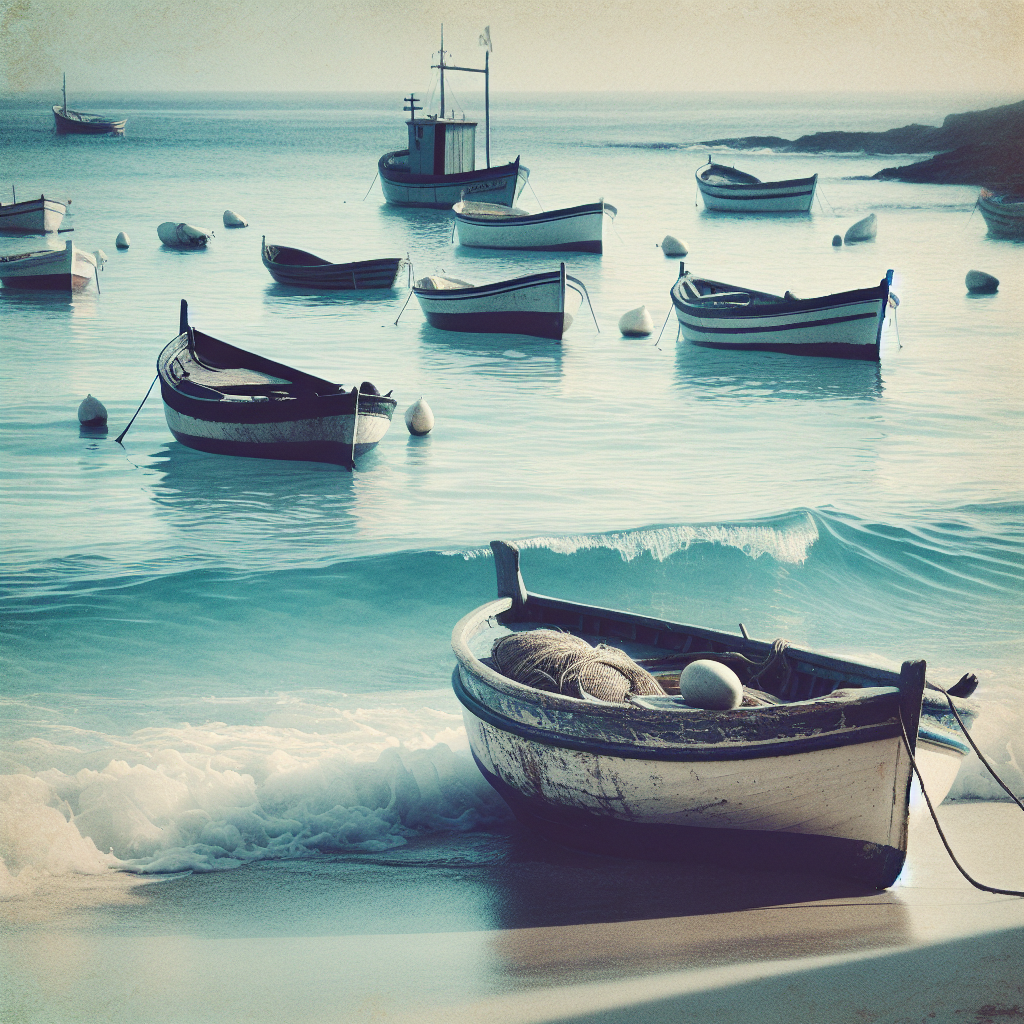 Nostalgic Coastal Fishing Painting Diamond Kit