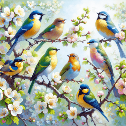 Whimsical Bird Serenade Paint By Diamonds Art