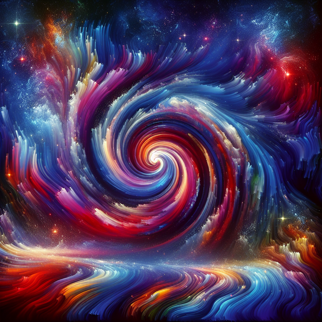 Abstract Cosmic Vortex Painting By Diamonds Kit