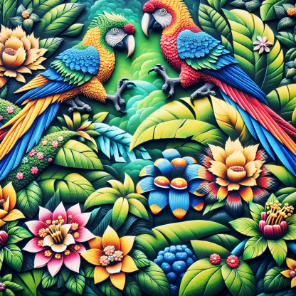 Exotic Bird Sanctuary Paint By Diamonds Art