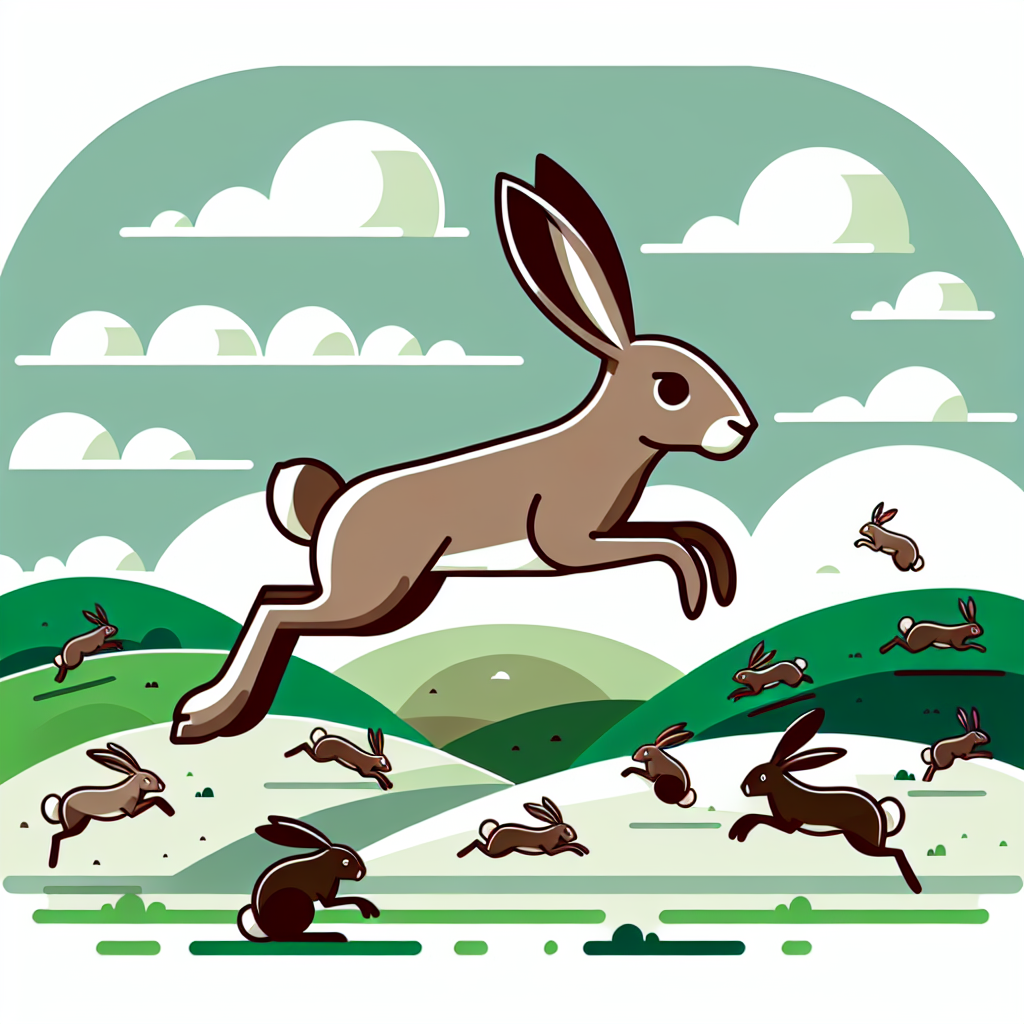 Hopping Highland Hares Paint By Diamond