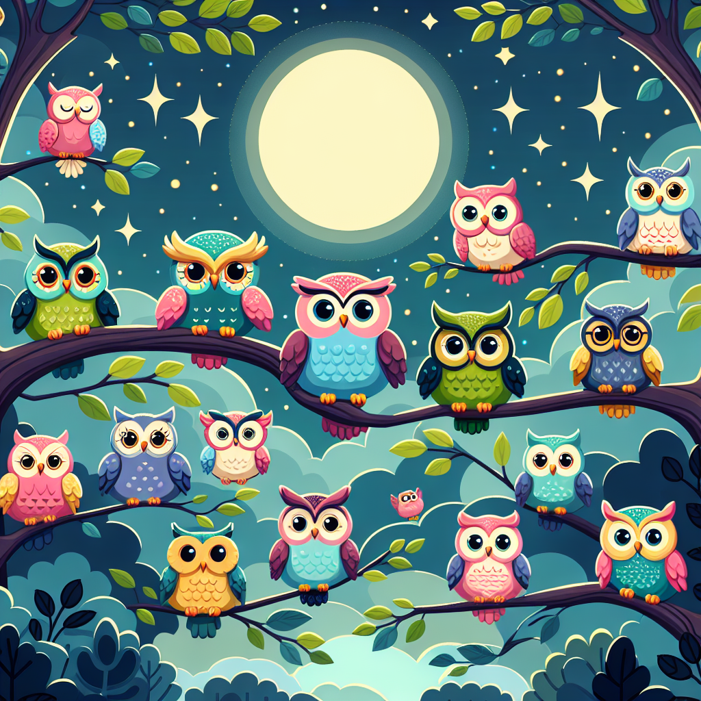 Dreamy Night Owls Diamonded Painting Kits