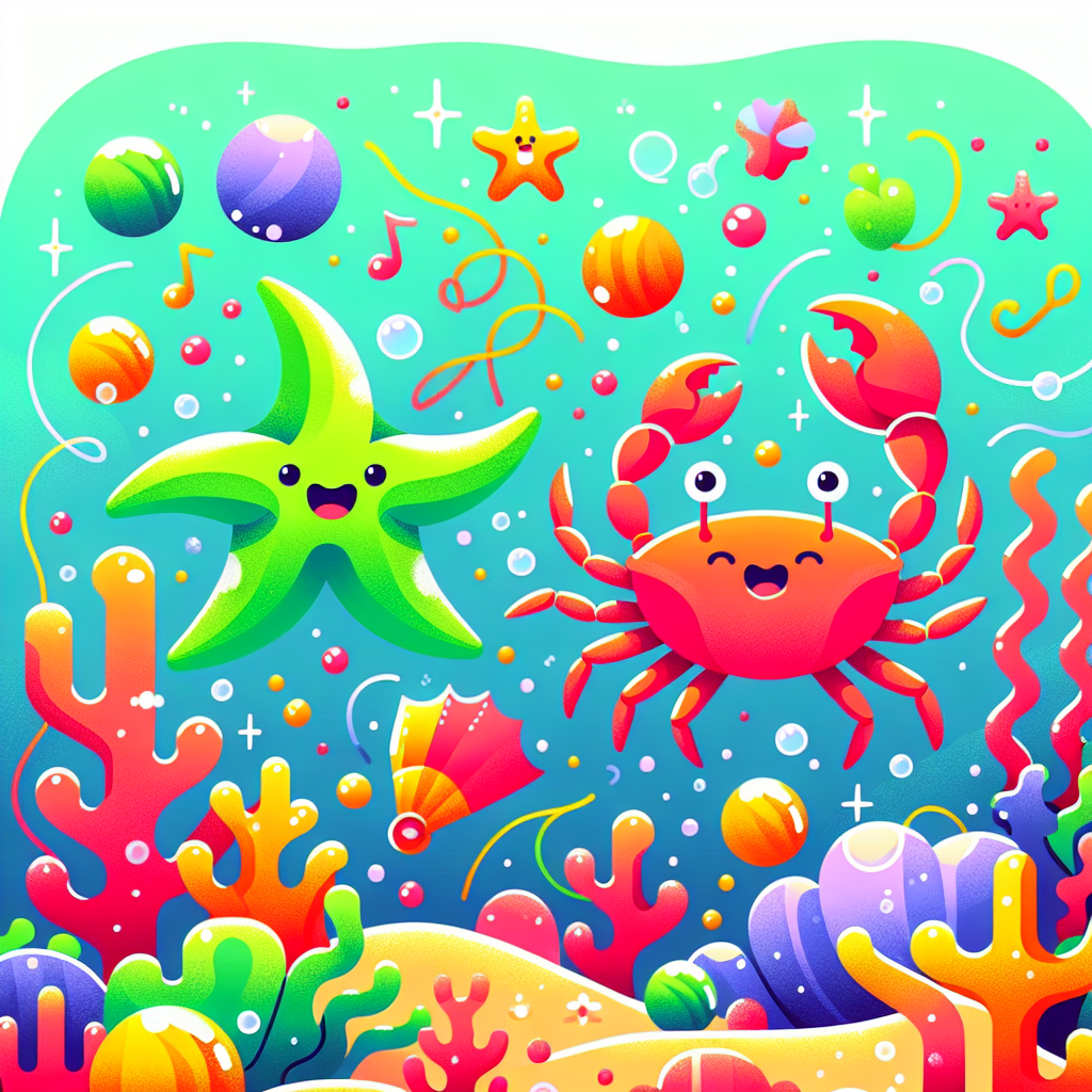 Silly Sea Creatures' Splash Party Paint By Diamond