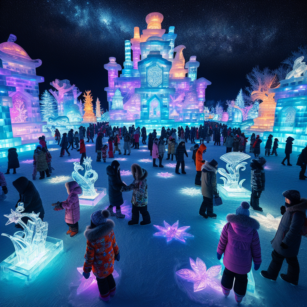 The Harbin International Ice And Snow Sculpture Festival Paint By Diamonds