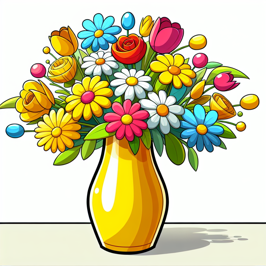 Vibrant Vase Of Flowers DIY Paint By Diamonds