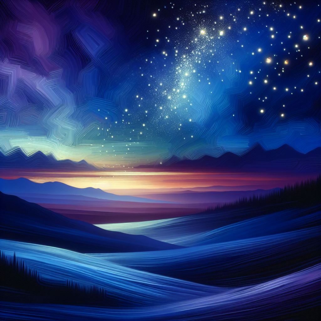 Starry Evening Landscape Diamond Painting