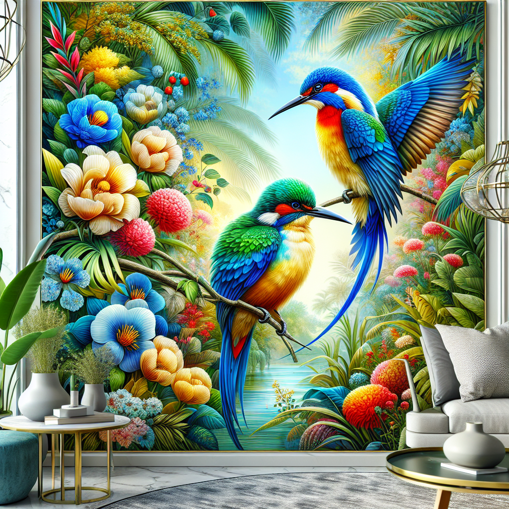 Colorful Exotic Birds Diamond Painting