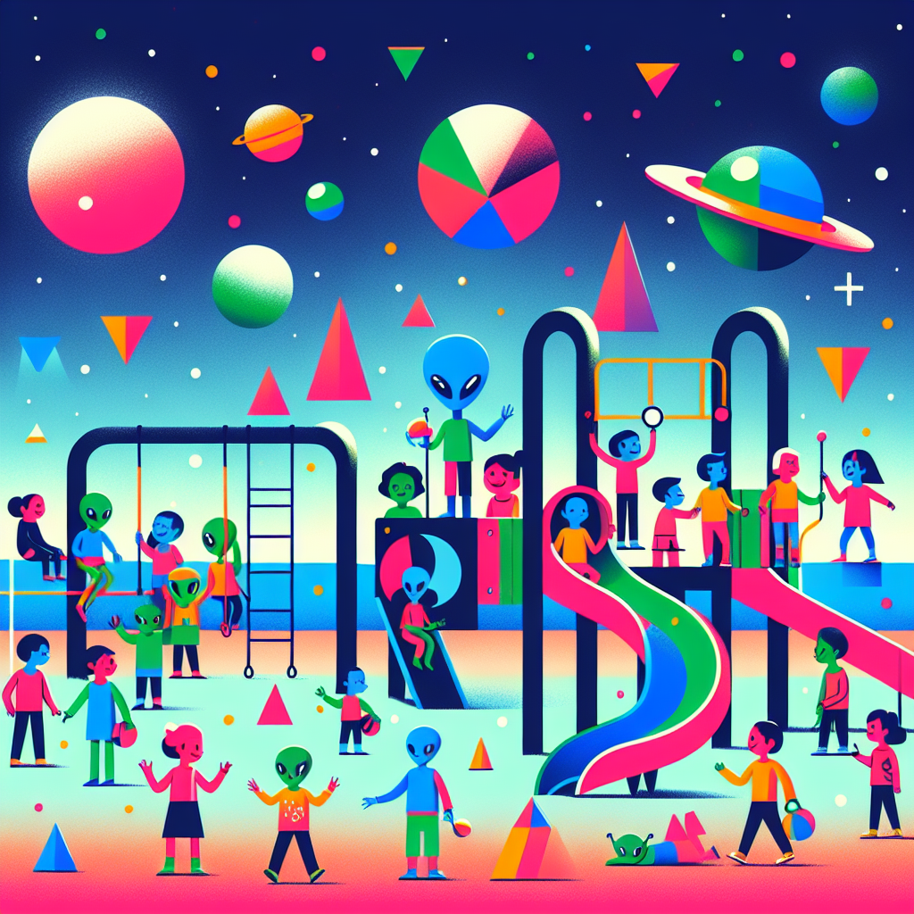 Alien Playground Paint By Color