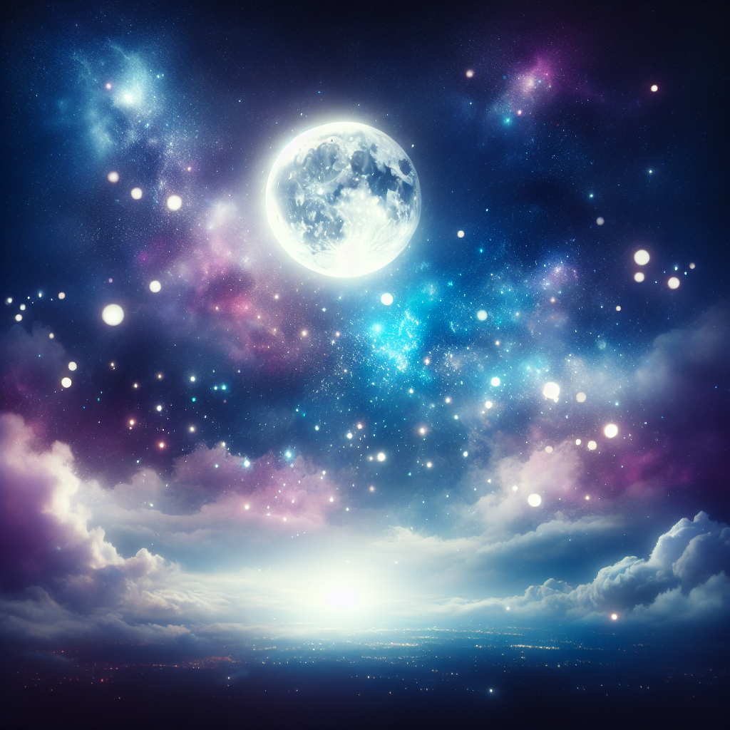 Dreamy Nighttime Skyscape Diamond Painting