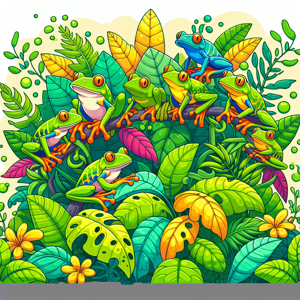 Radiant Rainforest Frogs DIY Paint By Diamonds