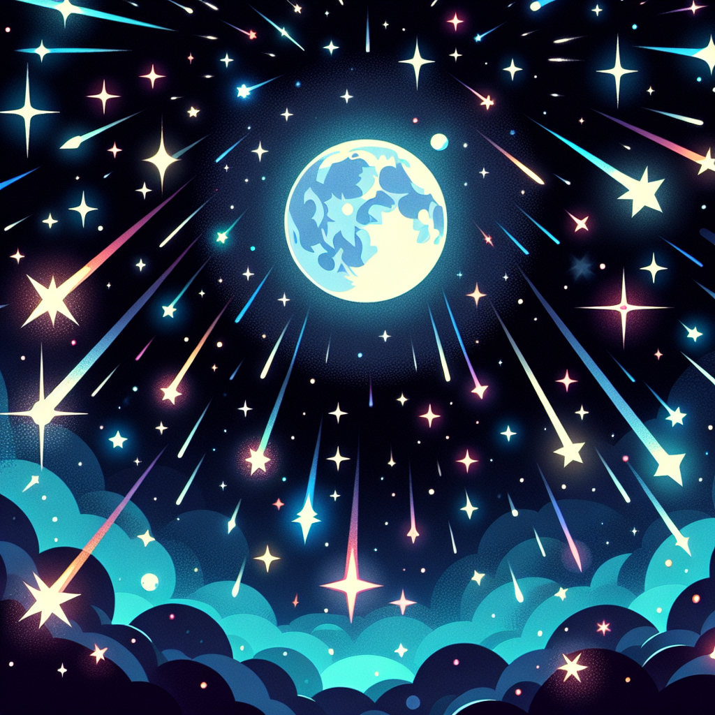 Magical Night Sky With Shooting Stars Paint By Diamond