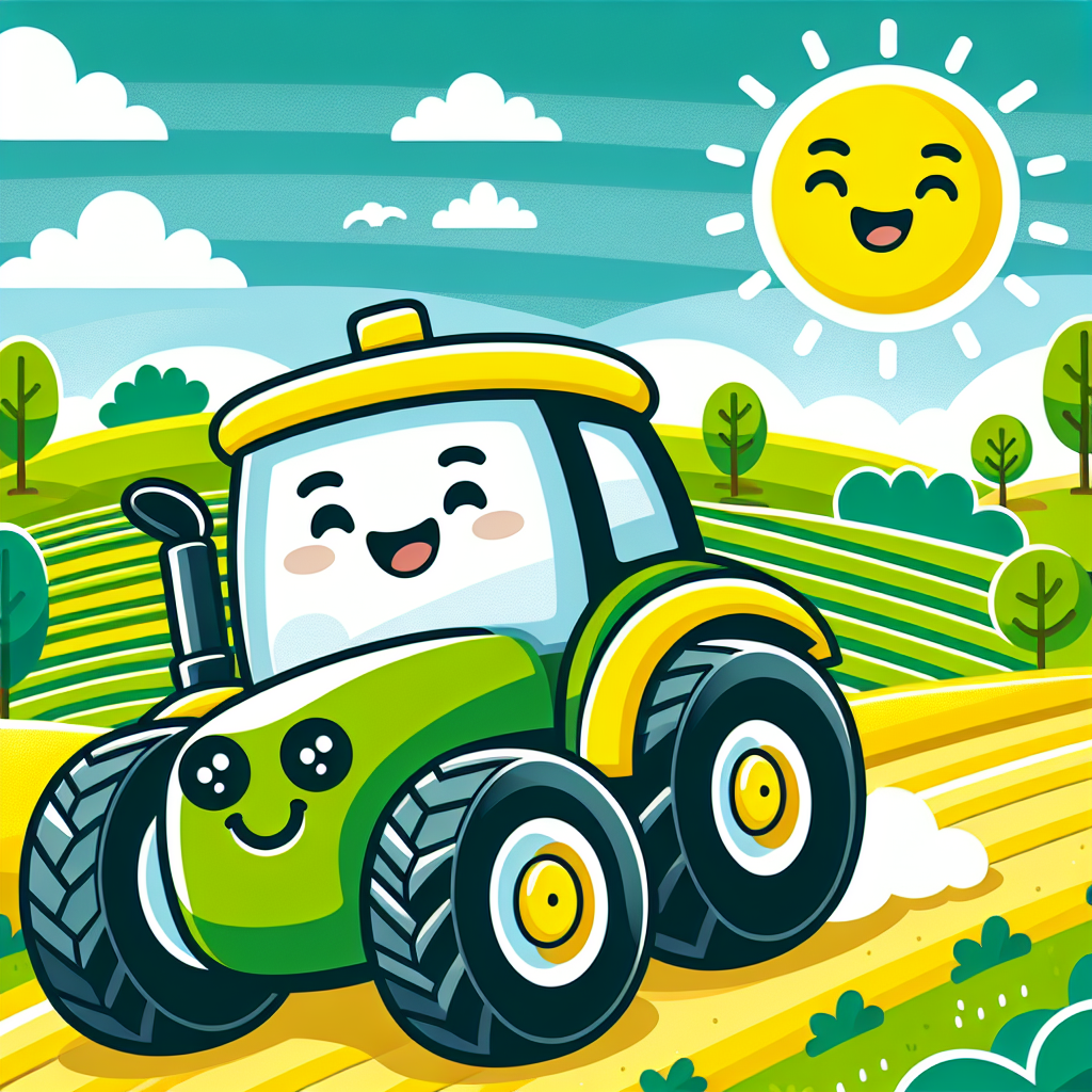 Happy Little Tractor Painting By Diamonds Kit