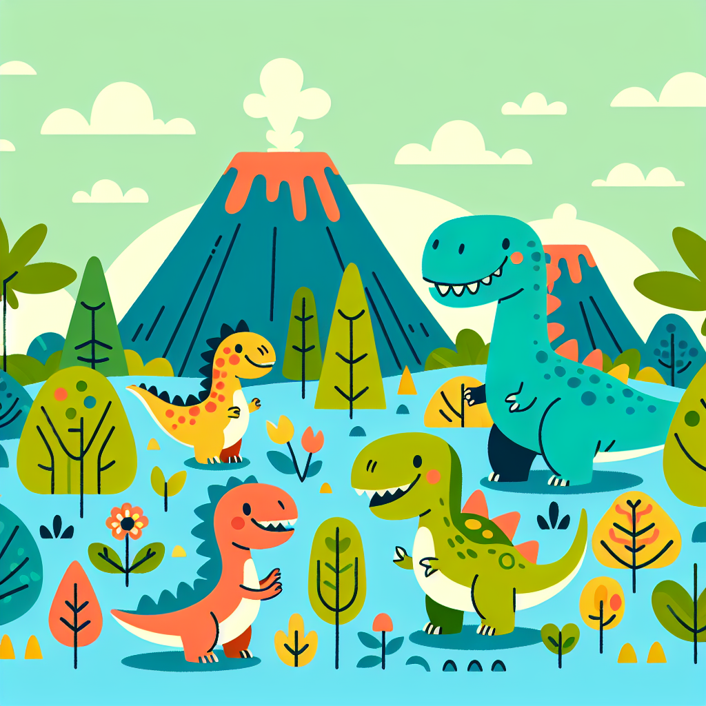 Silly Dinosaur Friends Paint By Color