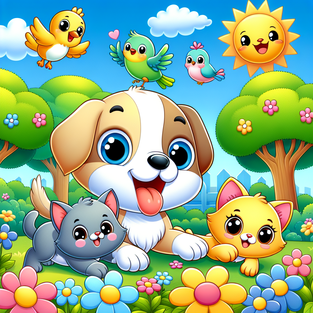 Sunny Day With Animals Paint By Diamonds Kits