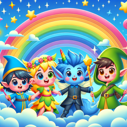 Rainbow Fantasy Friends Paint By Diamond