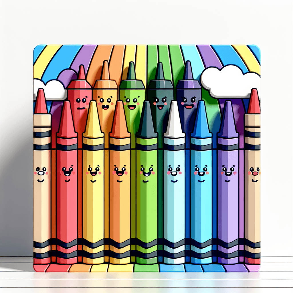 Colorful Crayons Paint By Color
