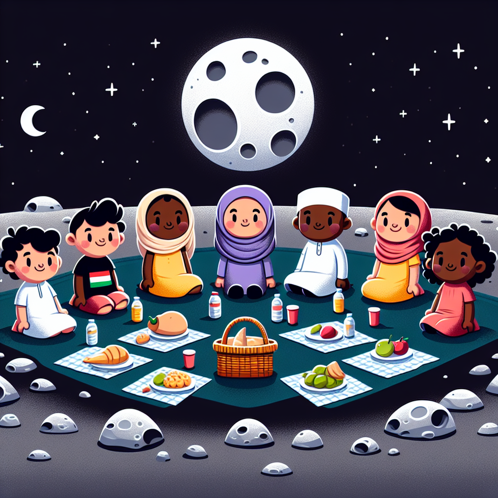Lunar Lunchtime Picnic Painting Diamond Kit