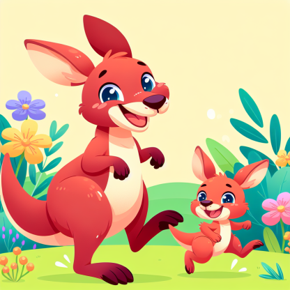Joyful Kangaroo Family Diamonded Painting Kits