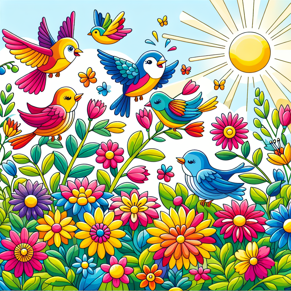 Happy Garden Birds Paint By Diamond
