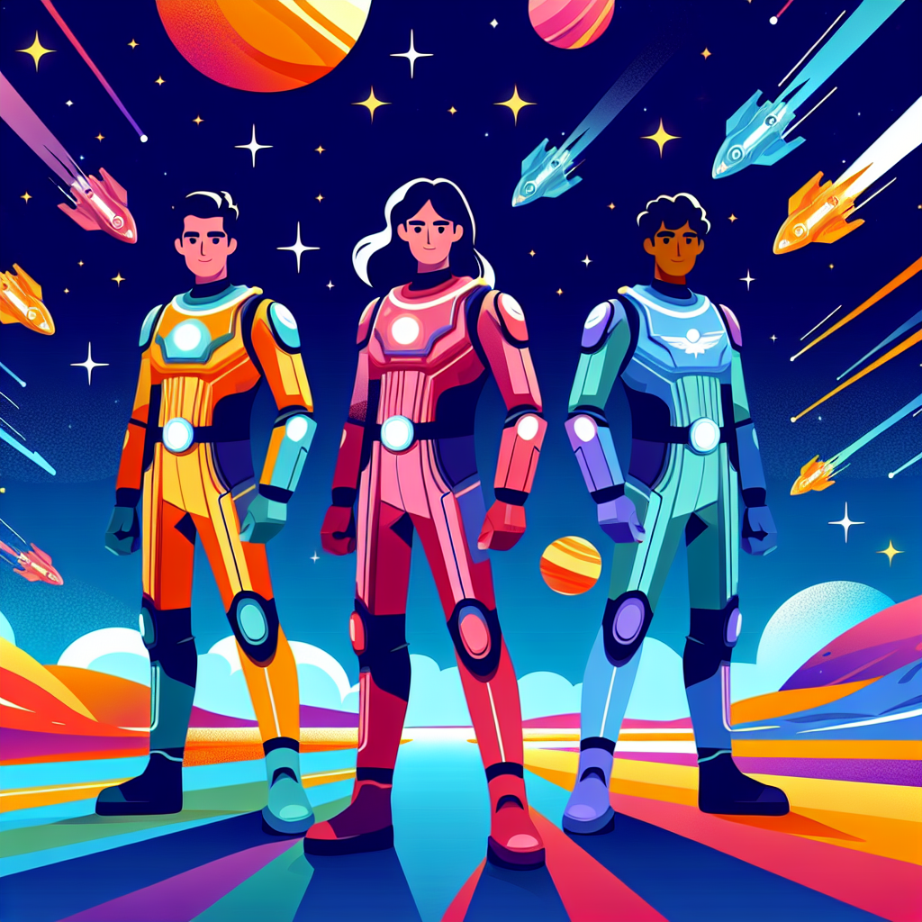 Space Galaxy Heroes Paint By Diamonds Art