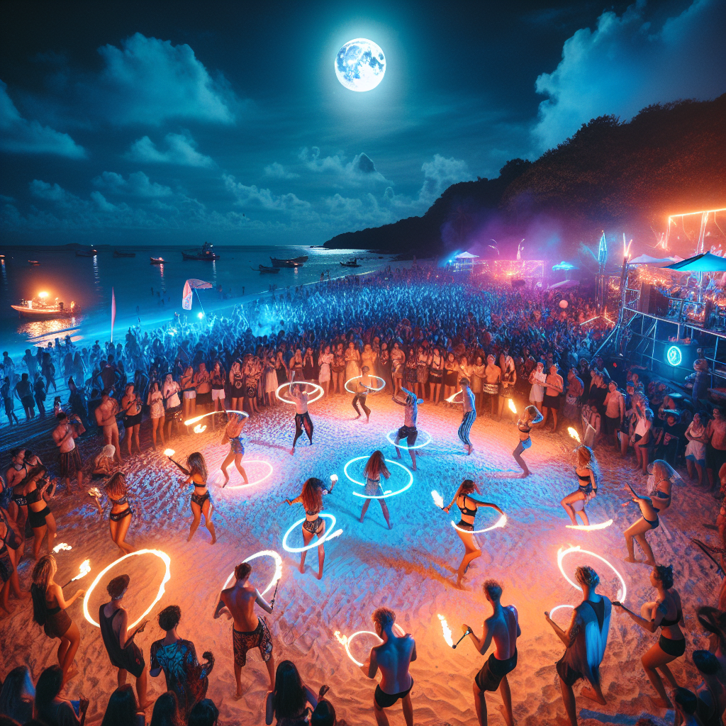 Full Moon Party - Thailand Painting By Diamonds Kit
