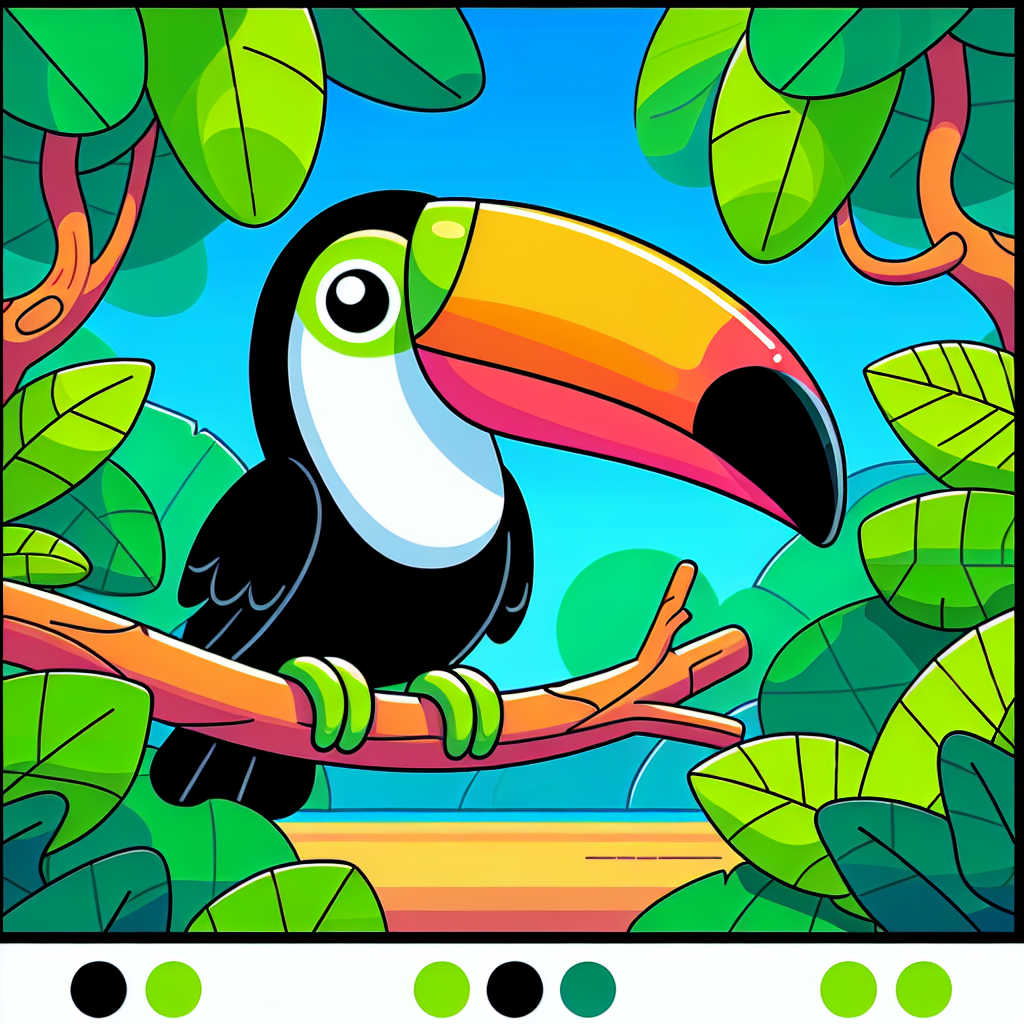 Rainforest Toucan Treasure Diamond Painting