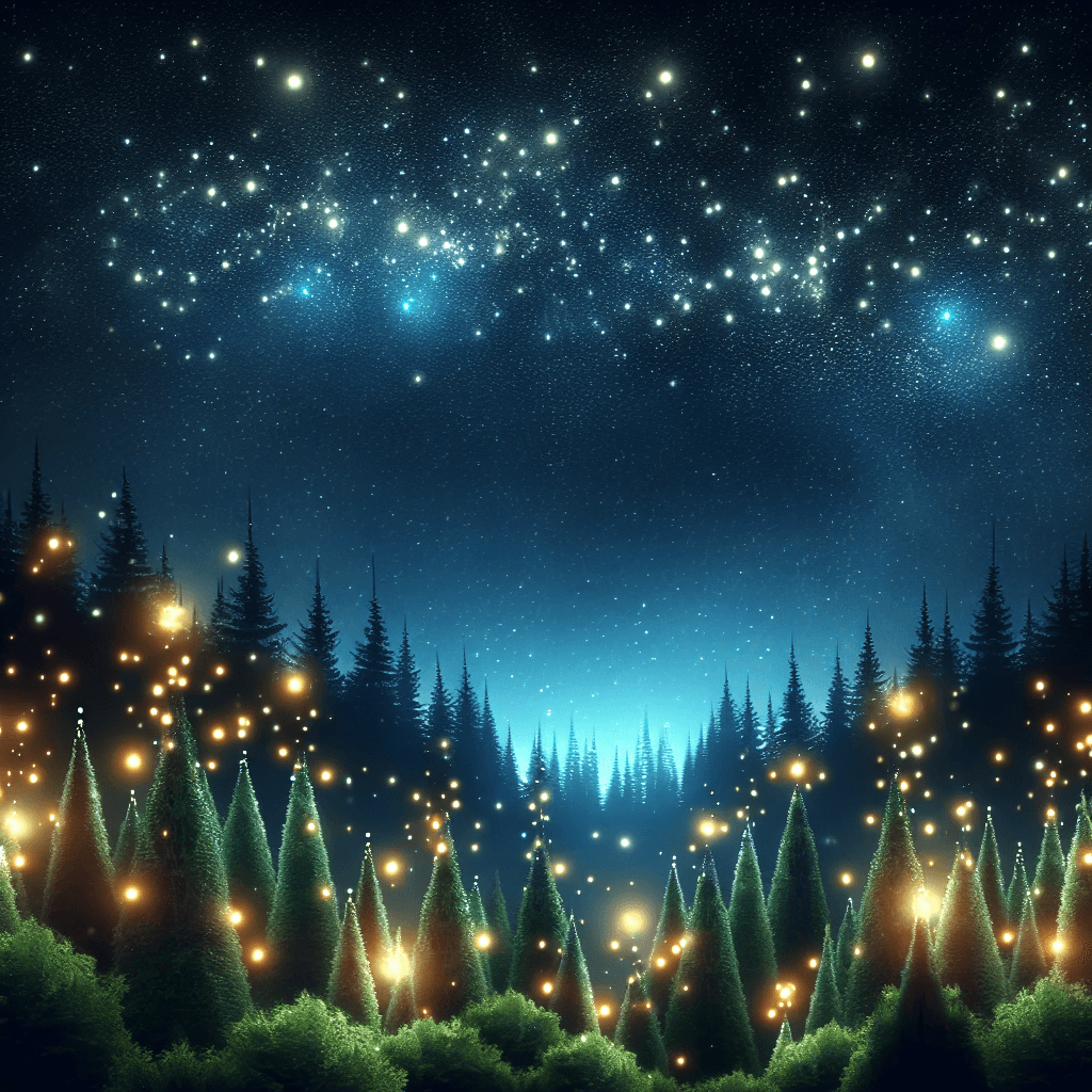 Magical Starlit Forest Painting Diamond Kit