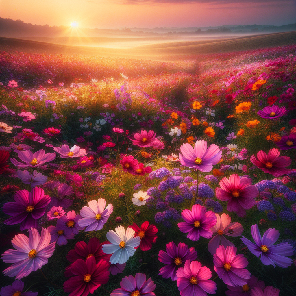 Sunrise Over Wildflowers DIY Paint By Diamonds