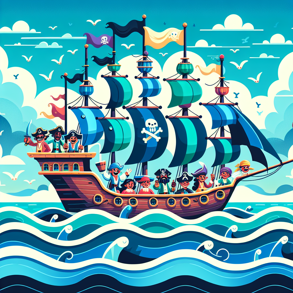 Pirate Adventure At Sea Paint By Diamond