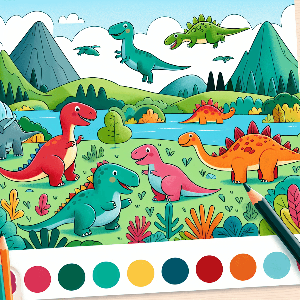 Dino Discovery Day Paint By Color