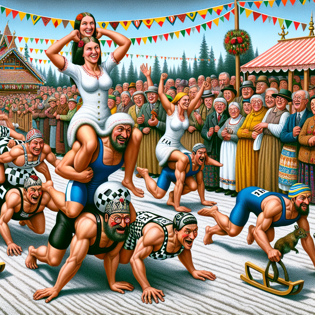 Wife Carrying World Championship - Finland Painting By Diamonds Kit