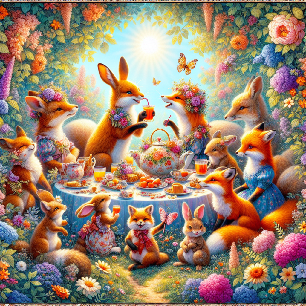Charming Woodland Tea Party Painting By Diamonds Kit
