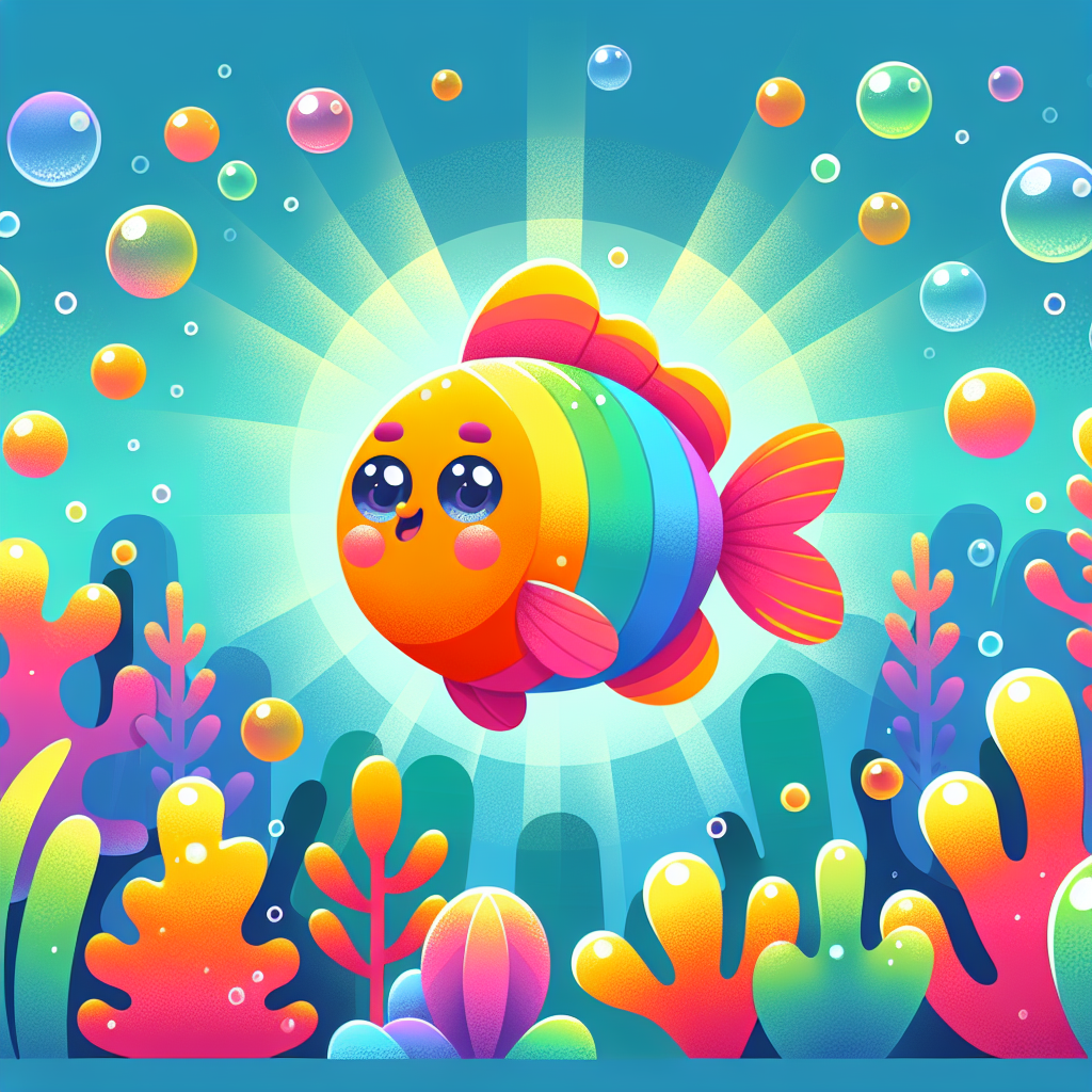 Cheerful Rainbow Fish Paint By Diamond