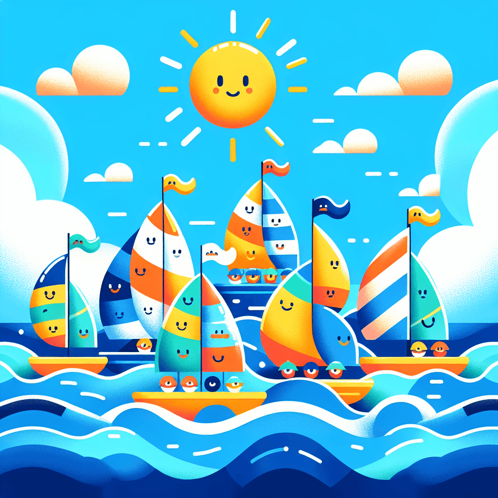 Sailing Sailboats Paint By Color