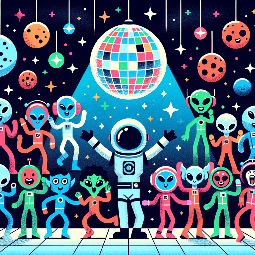 Groovy Galactic Dance Party Paint By Color