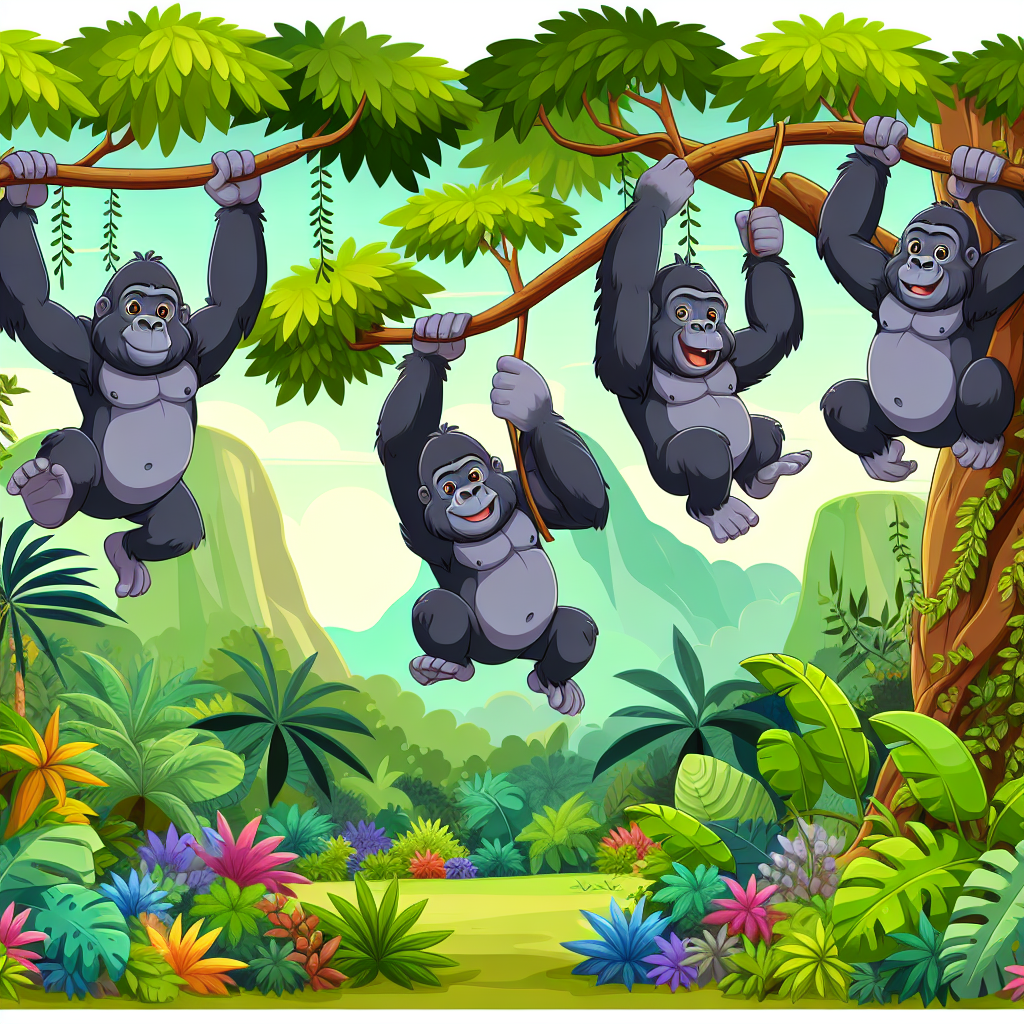 Giggling Gorillas Paint By Color