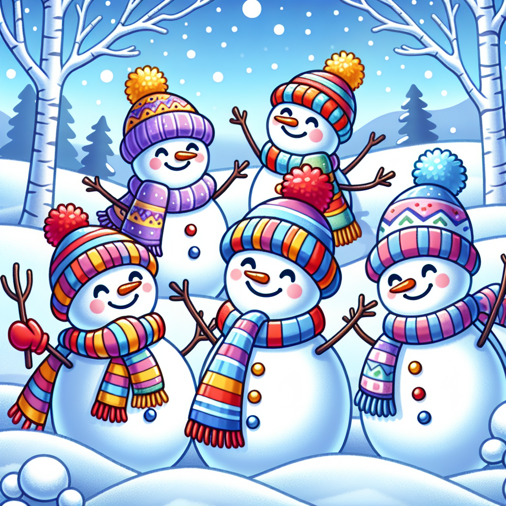 Joyful Snowman Family Paint By Diamonds Kits