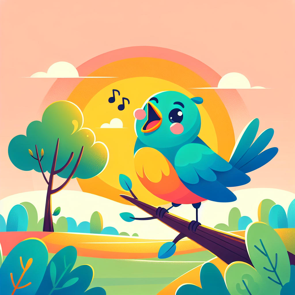 Chirpy Bird's Morning Song DIY Paint By Diamonds